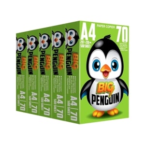 บิ๊กเพนกวิน กระดาษถ่ายเอกสาร ขนาด A4 หนา 70 แกรม 500 แผ่น แพ็ค 5 ชิ้น_thumbnail