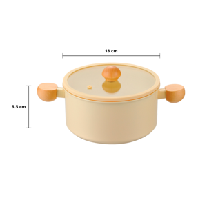 เบสิโค หม้ออะลูมิเนียมเคลือบเซรามิก Macaron Series รุ่น CH18-GPR ขนาด 18 ซม. สีครีม_thumbnail_8