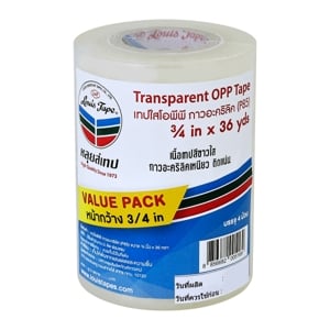 หลุยส์เทป เทปกาวใสโอพีพี P85 ขนาด 3/4 นิ้ว x 36 หลา แพ็ค 4_thumbnail