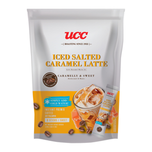 UCC Iced Salted Caramel Latte Instant Coffee Mix 16g. 8 Sachets