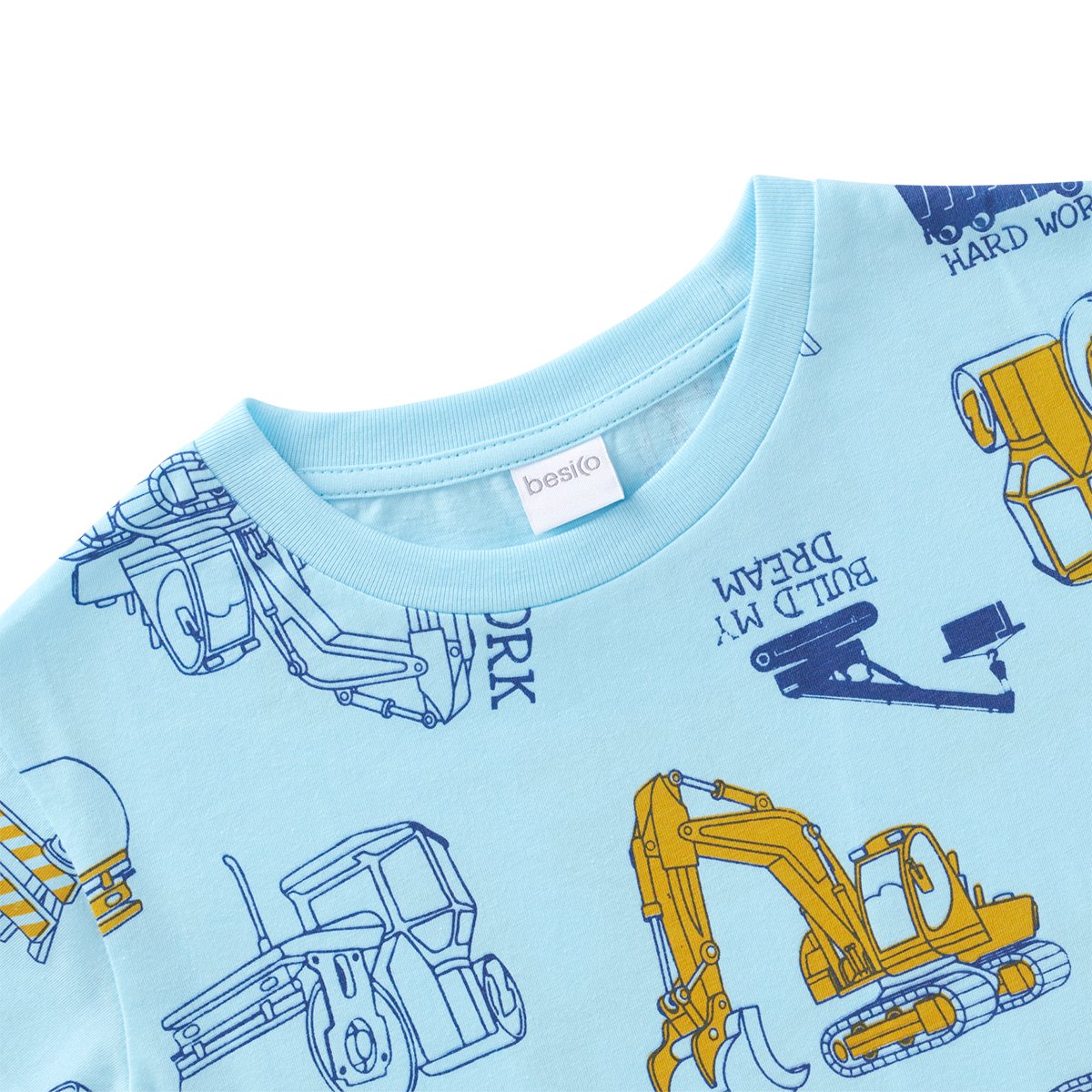 เบสิโค เสื้อยืดคอกลมแขนสั้น พิมพ์ลาย สำหรับเด็กชาย รุ่น BVDS2406LB006 สีฟ้า_2