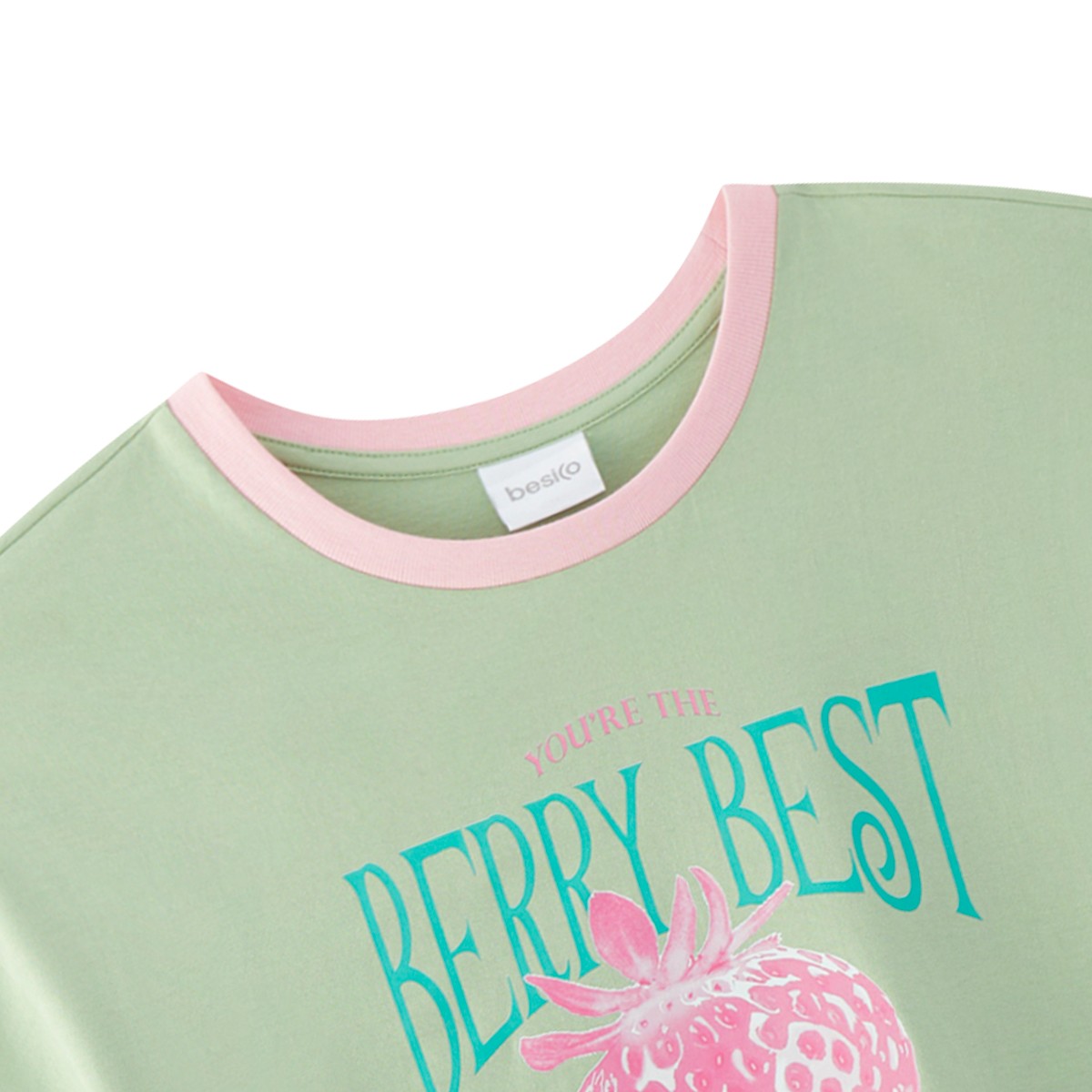 เบสิโค เสื้อยืดผู้หญิง รุ่น FASL25Q1LC0012 สีเขียว_2