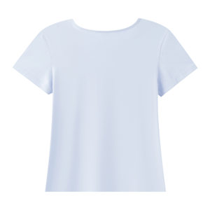 เบสิโค เสื้อคอวีสลิม สำหรับผู้หญิง รุ่น BDNC25Q1LC010 สีฟ้า_thumbnail_1