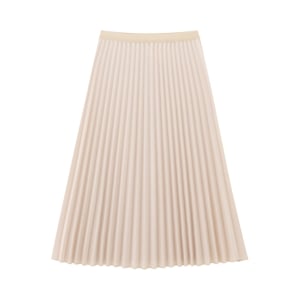 BESICO Women's Pleated Skirt Beige