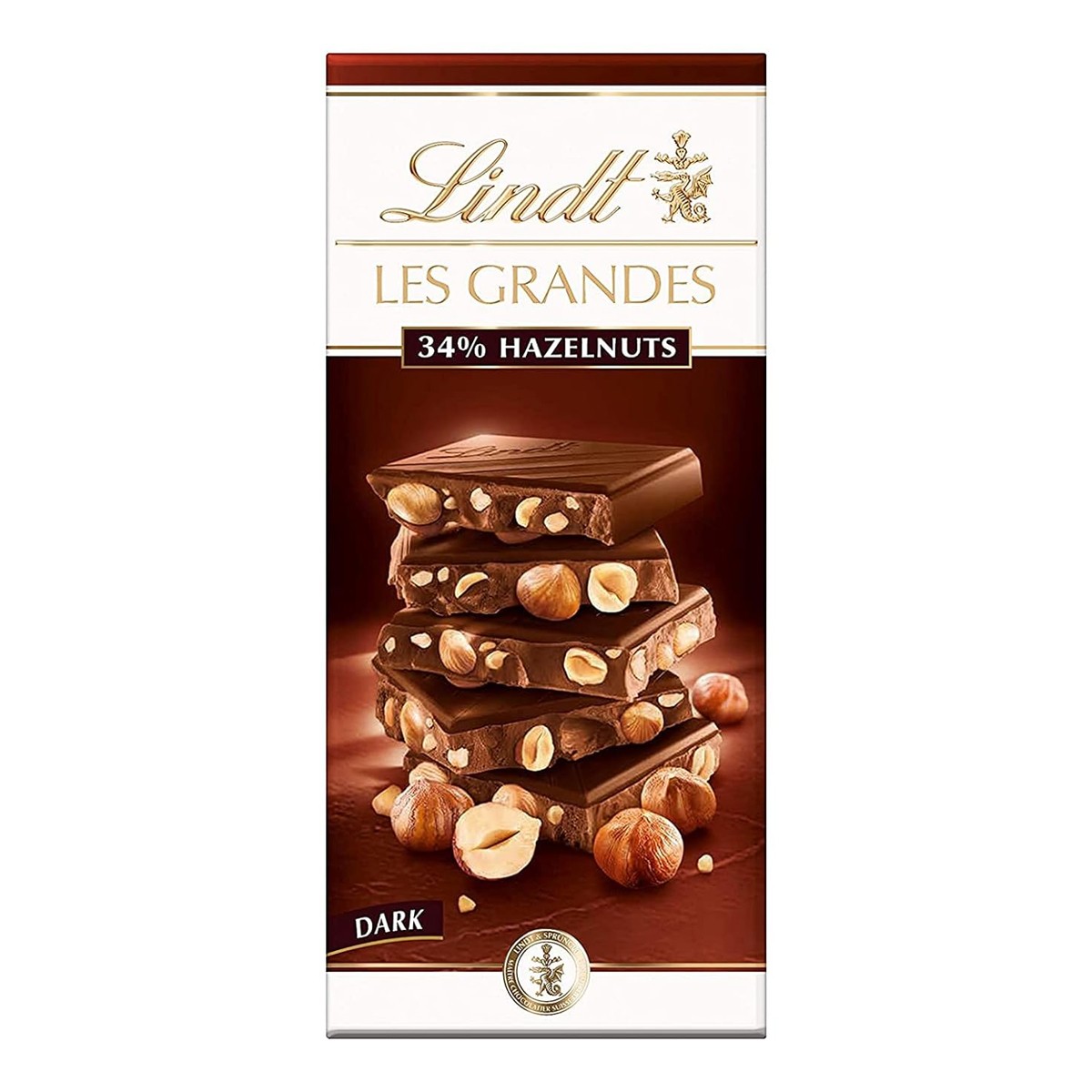 Lindt Les Grandes Dark Hezelnut 150g