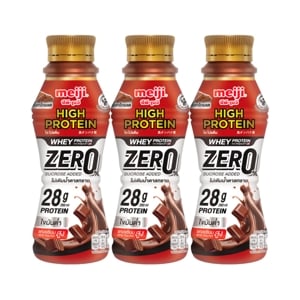 Meiji Hight Protein Chocolate Whey Formula 350ml. Pack 3