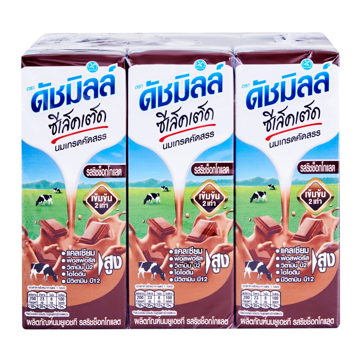 ดัชมิลล์ ซีเล็คเต็ด นมยูเอชที รสริชช็อกโกแลต 225 มล. x 6 ชิ้น_1