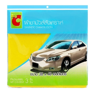 บิ๊กซี ผ้าชามัวส์สังเคราะห์ ขนาด 38 x 40 ซม. แพ็ค 3