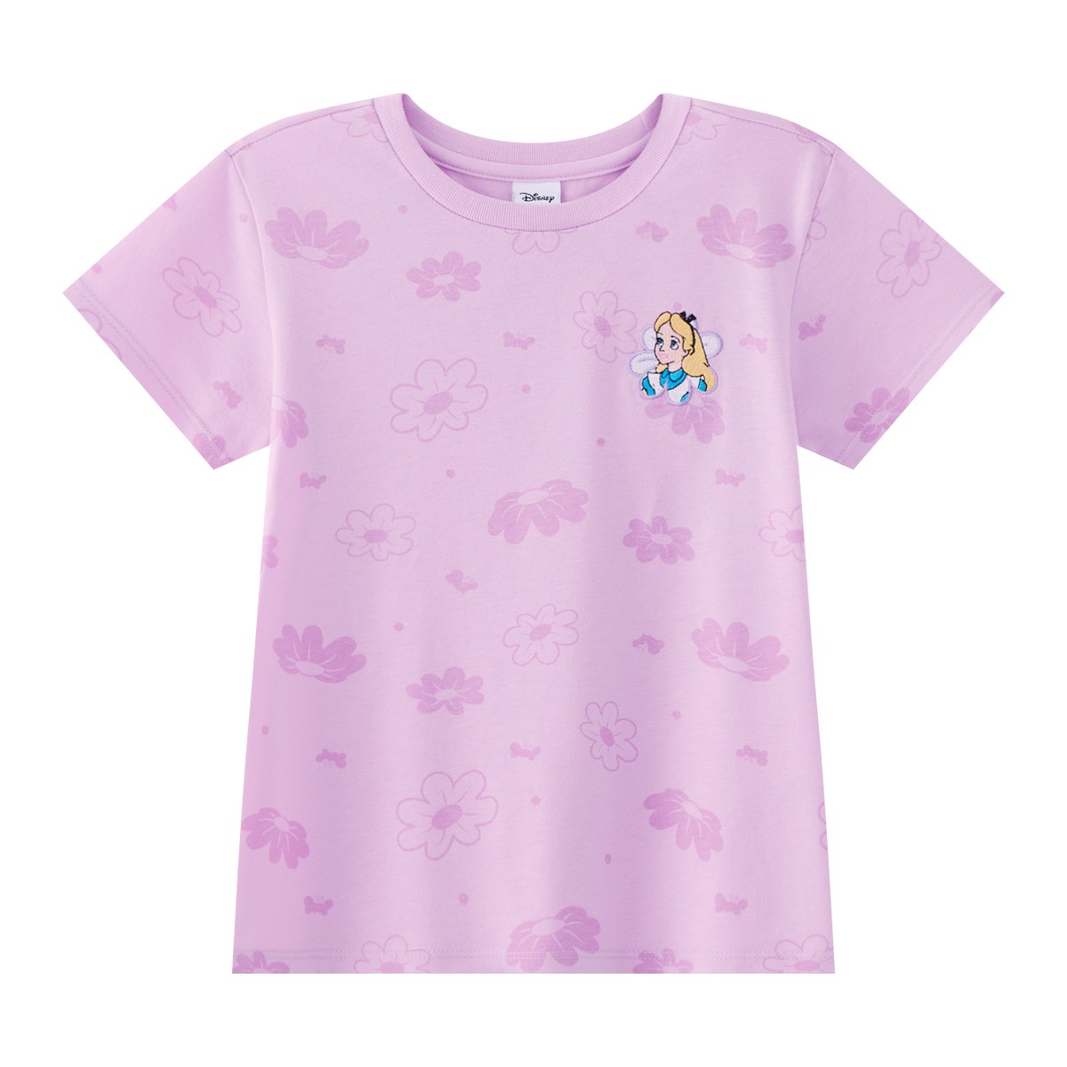 ดิสนีย์ เสื้อยืด พิมพ์ลายอลิซ สำหรับเด็กผู้หญิง รุ่น BMTN2507LG007 สีม่วง