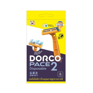 DORCO Pace 2 Disposable 2-Blade Razor Pack 4