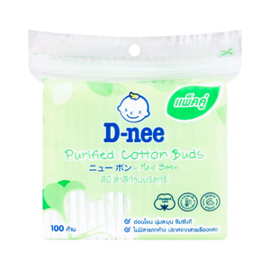 D-NEE Purified Cotton Buds 100 ea Pack 2