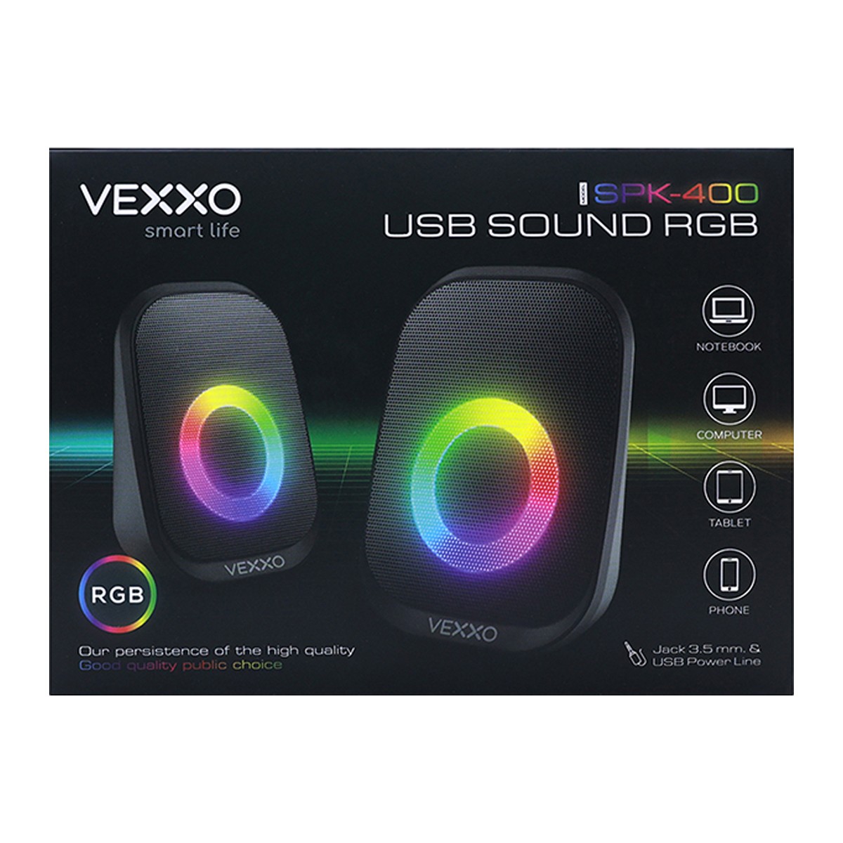 เว็กโซ่ ลำโพง USB รุ่น SPK400 สีดำ