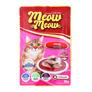 Meow Meow Cat Wet Food Mackerel 85g.