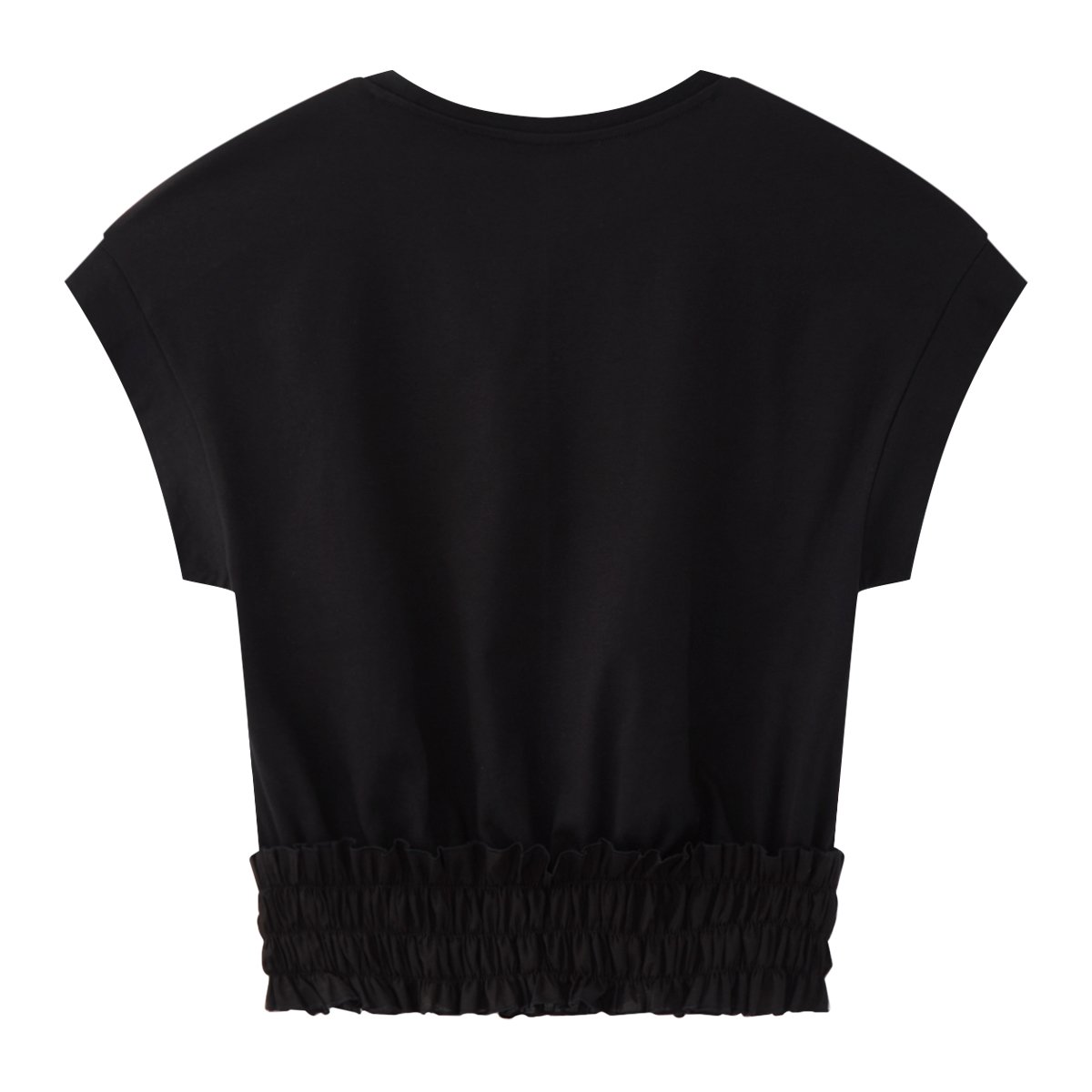 เบสิโค เสื้อยืดเอวจั๊มผู้หญิง รุ่น FASL25Q2LC001 สีดำ_1