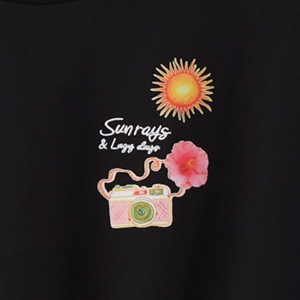 เบสิโค เสื้อยืดเอวจั๊มผู้หญิง รุ่น FASL25Q2LC001 สีดำ_thumbnail_2