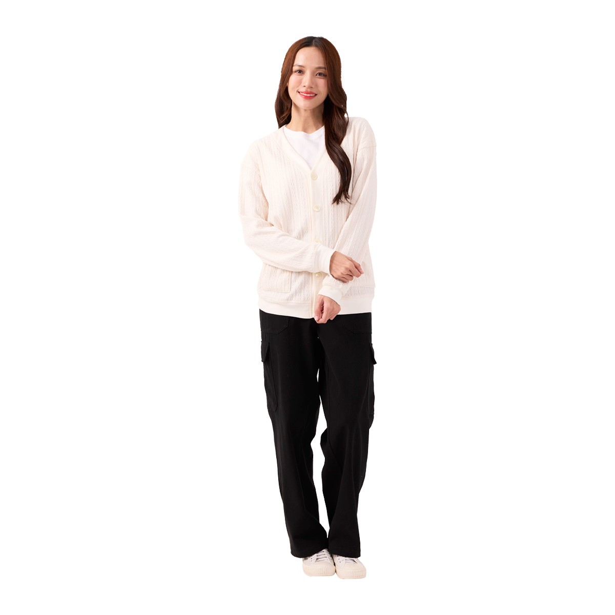 เบสิโค เสื้อกันหนาว สำหรับผู้หญิง รุ่น FTHV25Q4LC001 สีเบจ_2