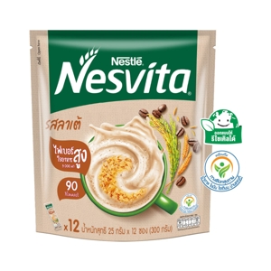 NESVITA Instant Cereal Beverage Latte Coffee Flavor 25 g. 12 pcs.