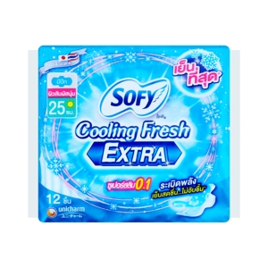 Sofy Cooling Fresh Extra Super Ultra Slim 25cm. 12pcs.