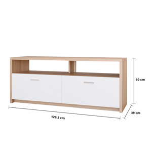 เบสิโค ชั้นวางทีวี 2 ลิ้นชัก ขนาด 120.5 x 39 x 50 ซม._thumbnail_2