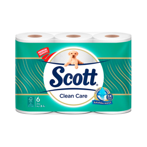 Scott Clean Care Toilet Tissue 3 Ply Pack 6roll