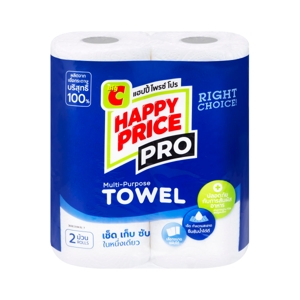 บิ๊กซี แฮปปี้ ไพรซ์ โปร กระดาษอเนกประสงค์หนา 2 ชั้น แพ็ค 2 ม้วน