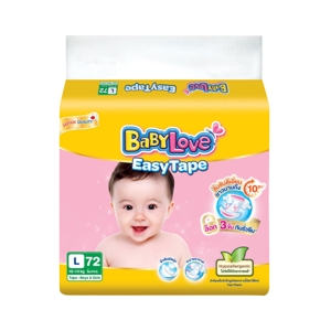 BABYLOVE Easy Tape Diapers Size L Mega Pack 72 pcs