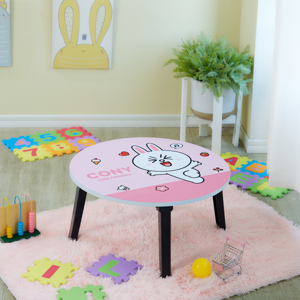 ไลน์ เฟรนส์ โต๊ะญี่ปุ่นทรงกลม ลายโคนี่ 60 x 60 ซม. สีชมพู_thumbnail_3