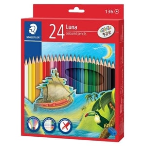 สเต็ดเล่อร์ ดินสอสีไม้แบบยาว รุ่น Luna 24 สี
