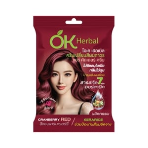 โอเค เฮอเบิล แฮร์ คัลเลอร์ ครีม สีแดงแครนเบอร์รี 60 มล._thumbnail