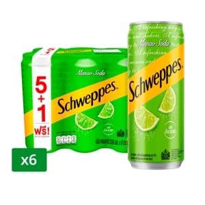 Schweppes Lime Soda 330ml. Pack 6