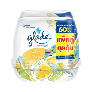 Glade Scented Gel Air Fresheners Fresh Lemon 180g. Twin Pack