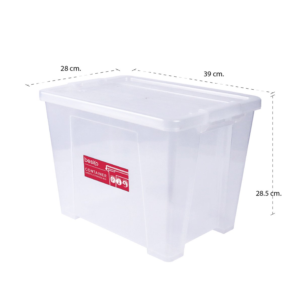 เบสิโค กล่องคอนเทนเนอร์ รุ่น 6652 สีใส 24 ล._2