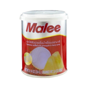 Malee Rambutan Stuffed with Pineapple in Syrup 234g.