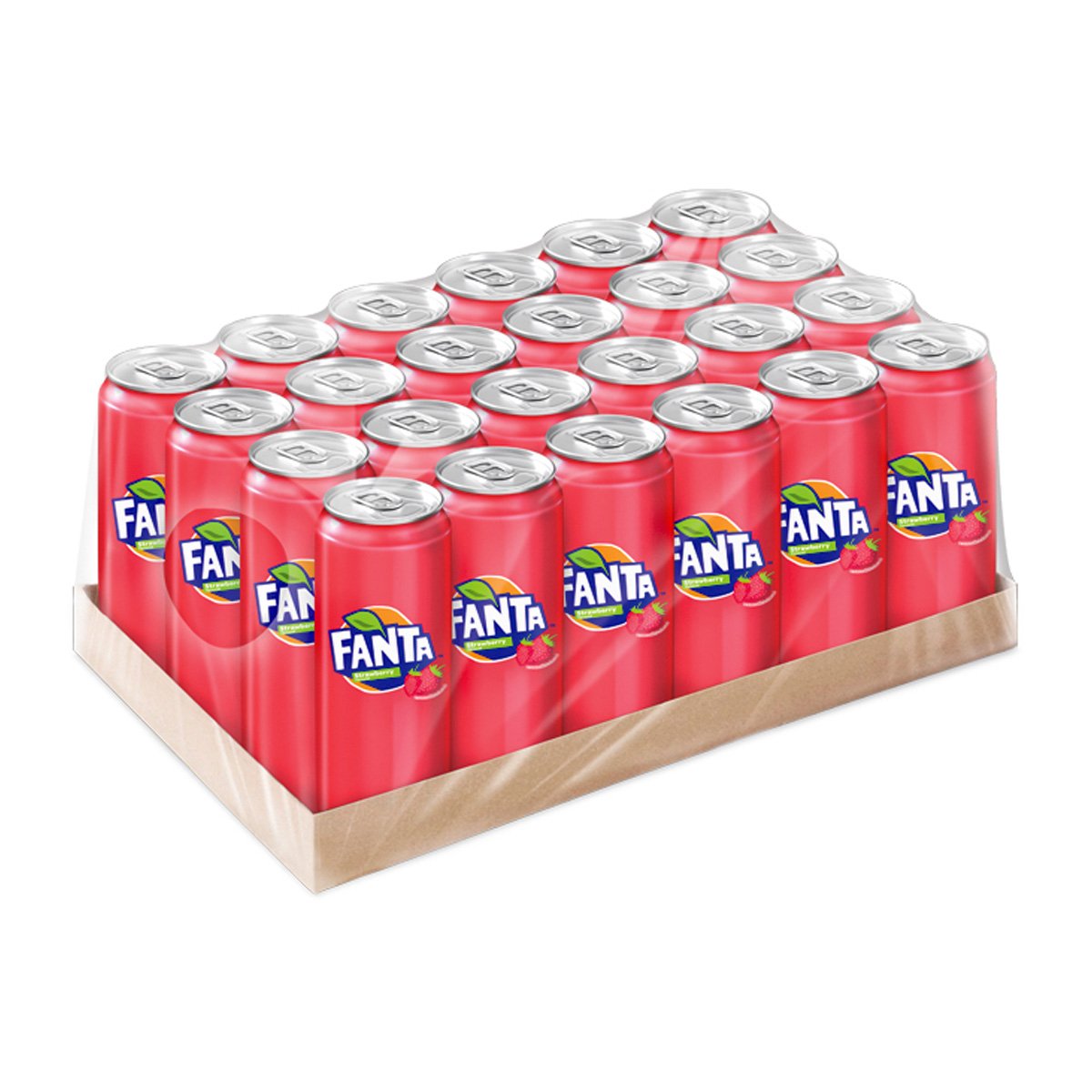 แฟนต้า น้ำแดง น้ำอัดลมกลิ่นสตรอว์เบอร์รี่ แบบกระป๋อง 325 มล. x 24 ชิ้น_1