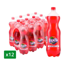 แฟนต้า น้ำอัดลม น้ำแดง 1.5 ล. x 12 ชิ้น