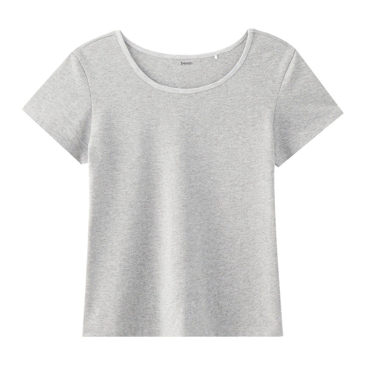 เบสิโค เสื้อคอกลมสลิม สำหรับผู้หญิง รุ่น BDNC25Q1LC005 สีเทา