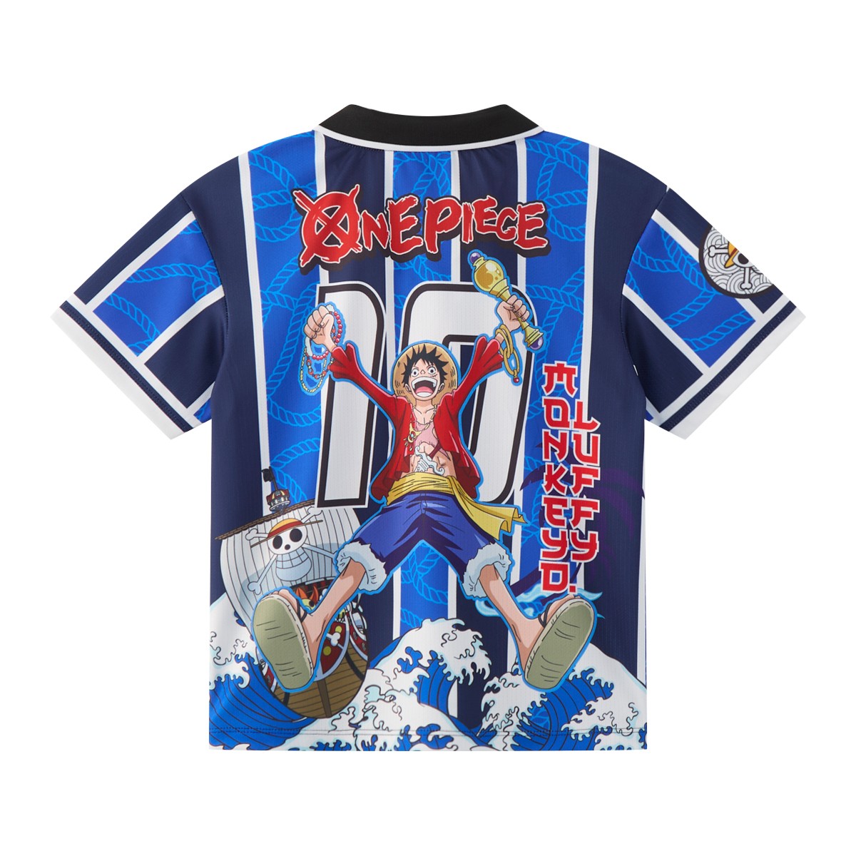 วันพีช ชุดเสื้อโปโล พิมพ์ลายลูฟี่ สำหรับเด็กผู้ชาย รุ่น FMAR2506LB020 สีฟ้า_2