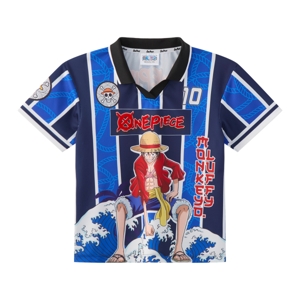 วันพีช ชุดเสื้อโปโล พิมพ์ลายลูฟี่ สำหรับเด็กผู้ชาย รุ่น FMAR2506LB020 สีฟ้า_thumbnail_1