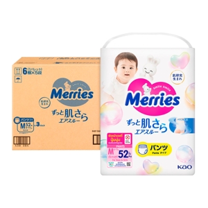 เมอร์รี่ส์ ผ้าอ้อมเด็กชนิดกางเกง ไซส์ M 52 ชิ้น แพ็ค 3_thumbnail_1