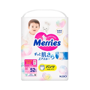 เมอร์รี่ส์ ผ้าอ้อมเด็กชนิดกางเกง ไซส์ M 52 ชิ้น แพ็ค 3_thumbnail_2