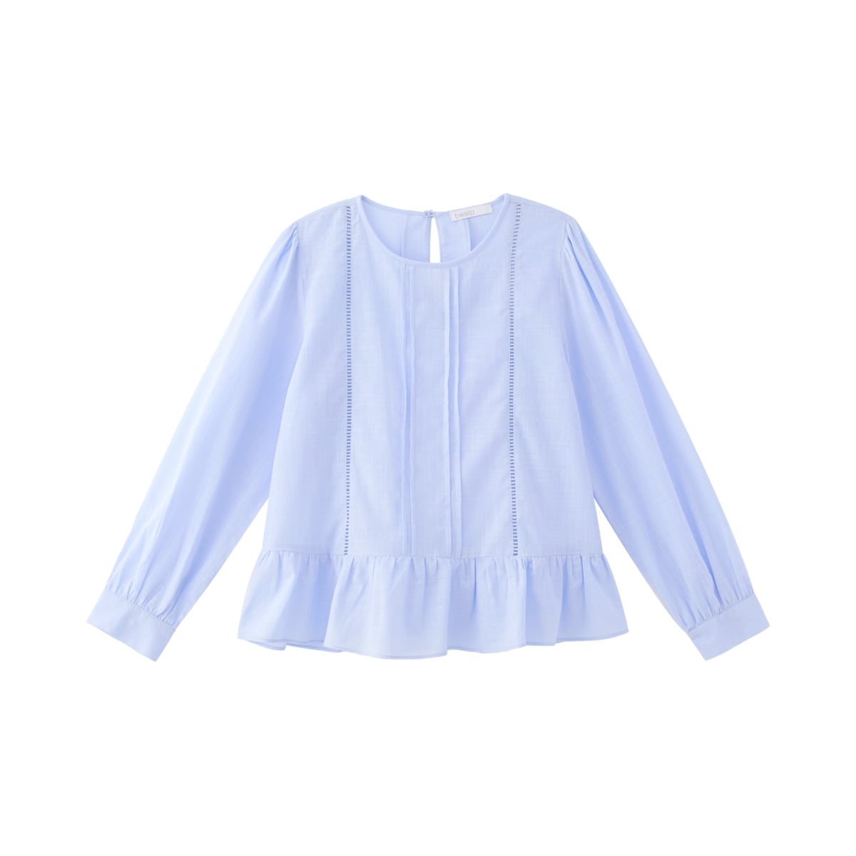เบสิโค เสื้อแต่งลูกไม้ตารางผู้หญิง สีฟ้า