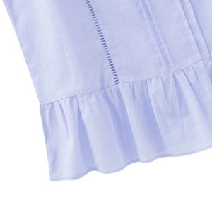 เบสิโค เสื้อแต่งลูกไม้ตารางผู้หญิง สีฟ้า_thumbnail_4