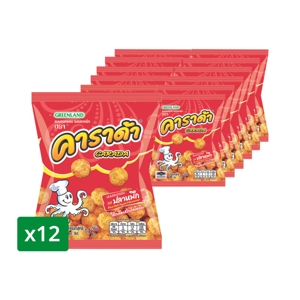 Karada Crispy Snack Squid Flavor 14 g. Pack 12