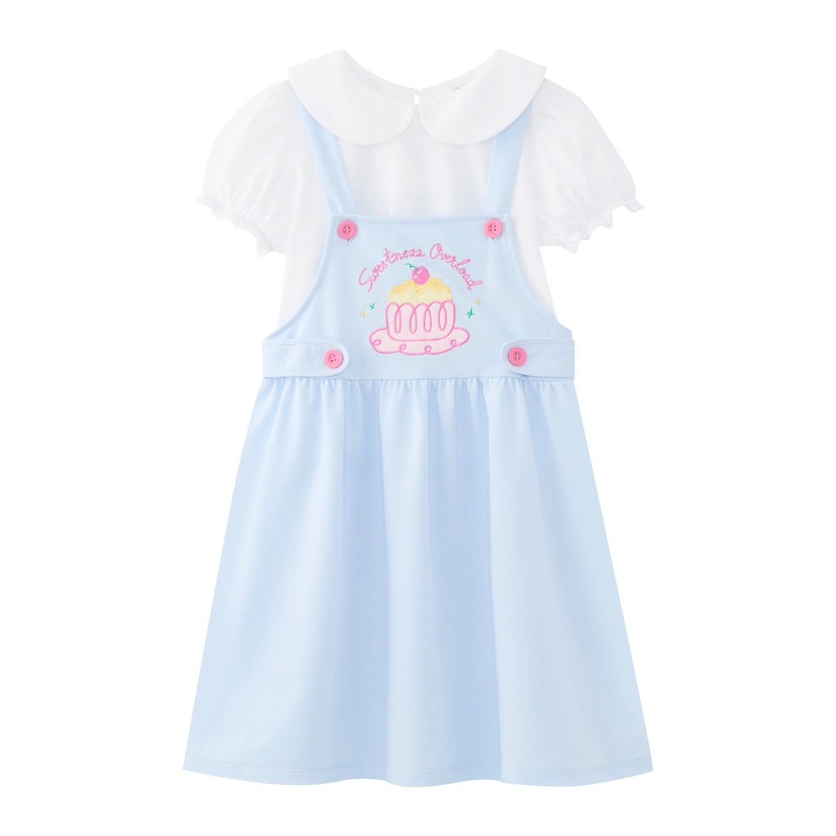 เบสิโค ชุดเสื้อและเอี๊ยม สำหรับเด็กหญิง รุ่น FMMX2510LG008 สีฟ้า