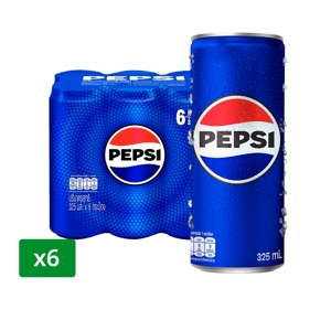 Pepsi Cola Carbonated Drinks 325ml. Pack 6