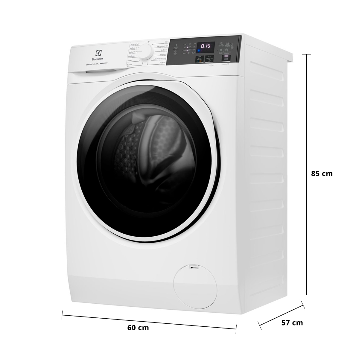 อีเลคโทรลักซ์ เครื่องซักอบผ้าฝาหน้า 8/5 กก. รุ่น EWW8024P3WC สีขาว_6