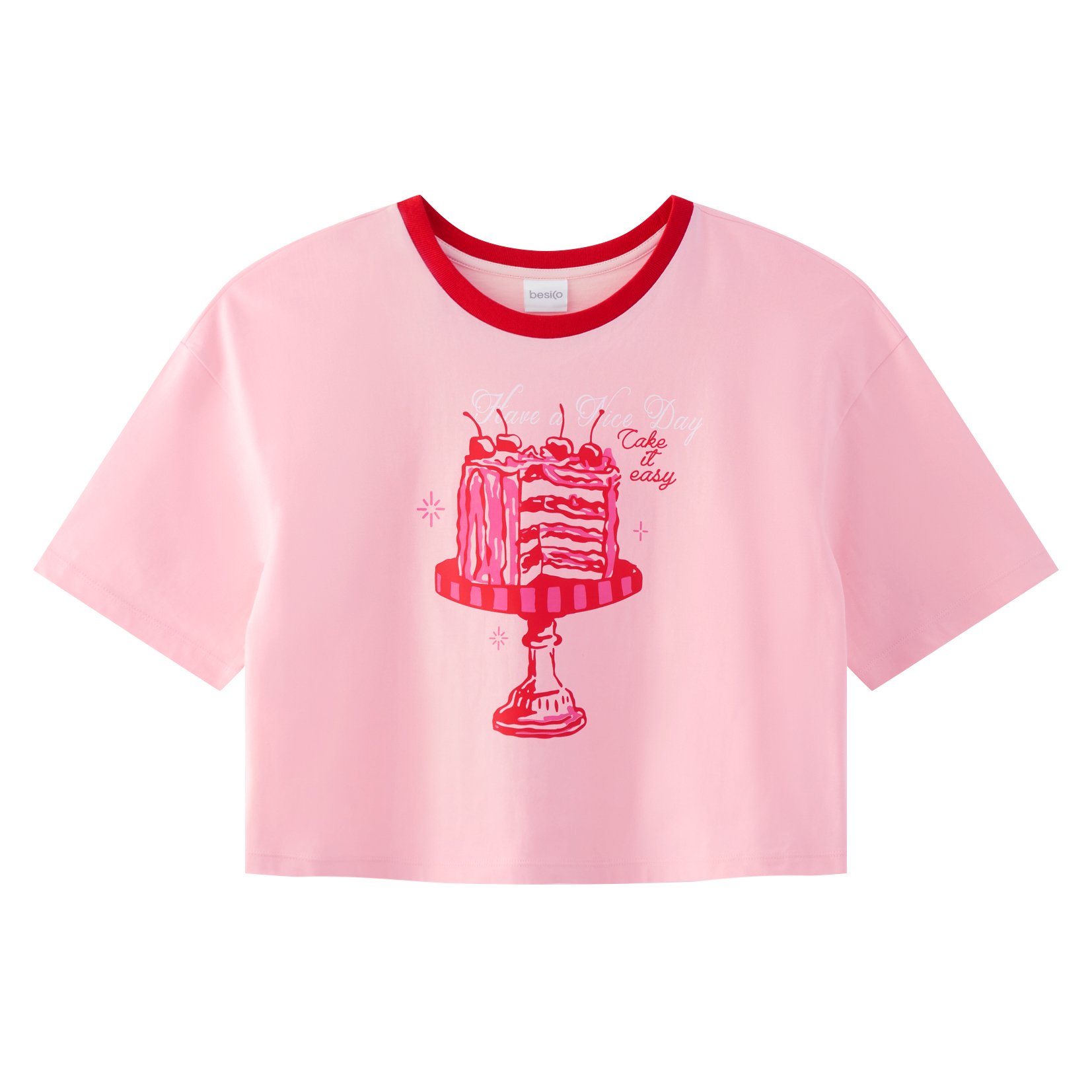 เบสิโค เสื้อยืดผู้หญิง รุ่น FASL25Q1LC0017 สีชมพู