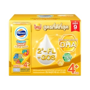 Foremost UHT Milk Omega Smart Super Gold 4 Plus Plain 180ml. Pack 9