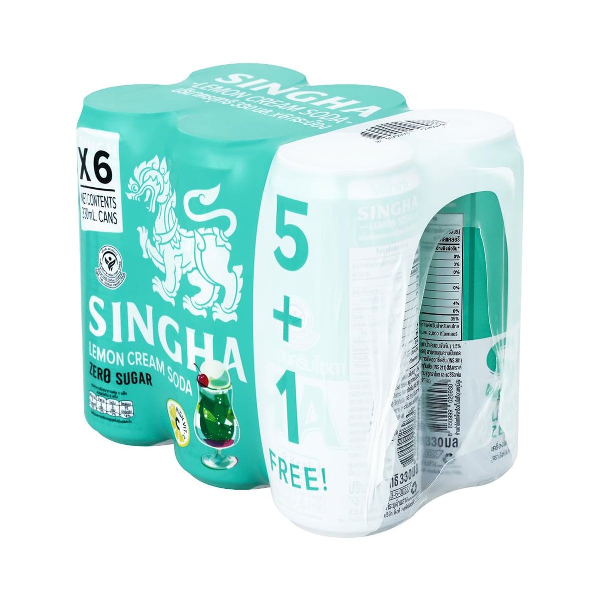 สิงห์ เลมอนครีมโซดา 330 มล. แพ็ค 5+1_3