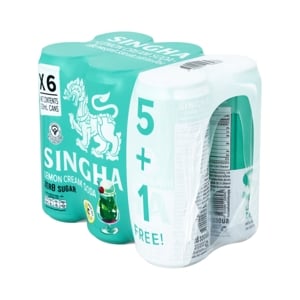 สิงห์ เลมอนครีมโซดา 330 มล. แพ็ค 5+1_thumbnail_3